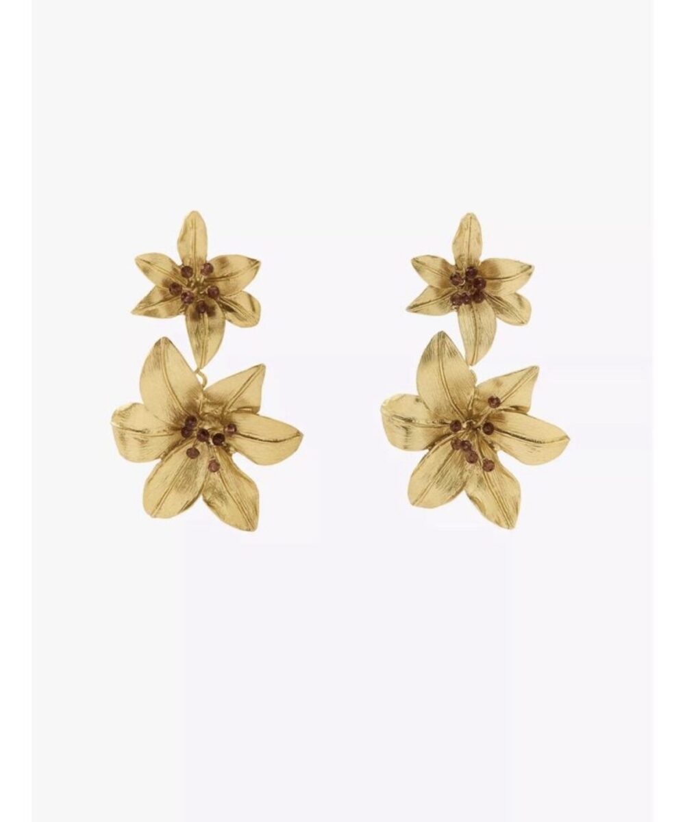 Pendientes flor doble
