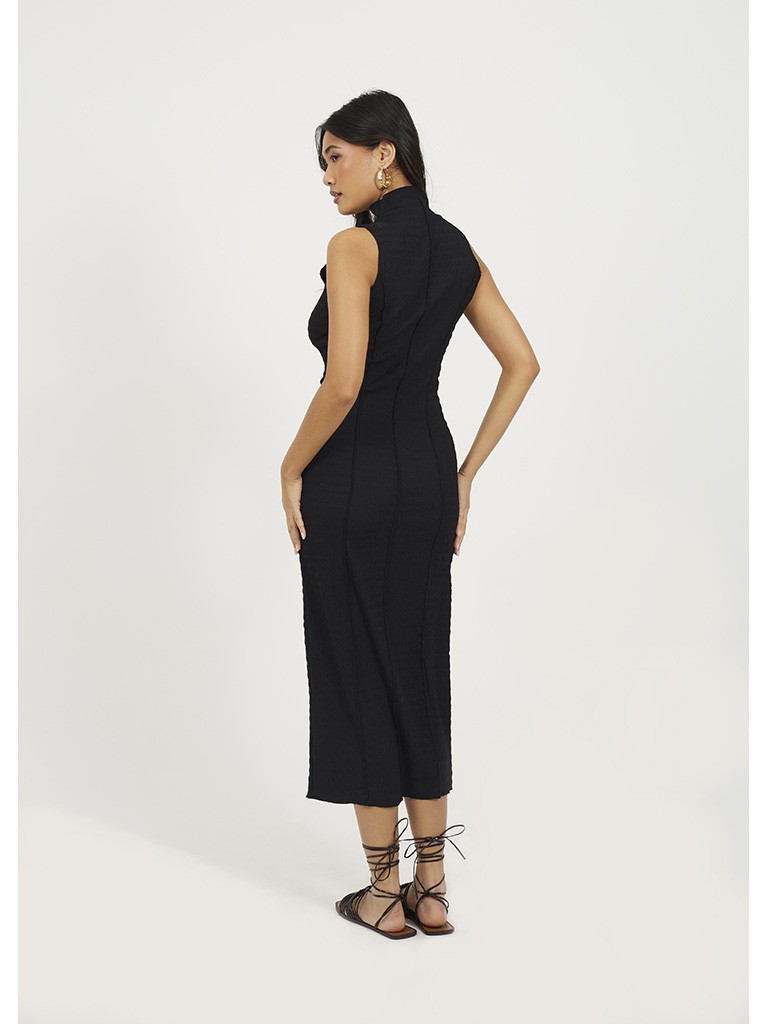 Alternative view of Vestido maxi negro