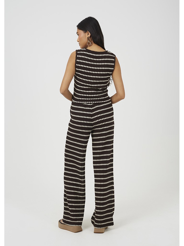 Alternative view of Pantalón textura rayas