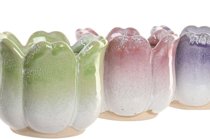 Alternative view of Macetero cerámica flor