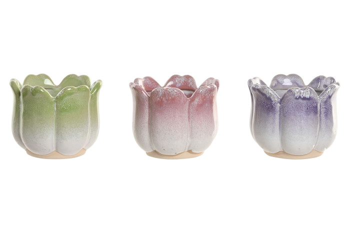 Macetero cerámica flor