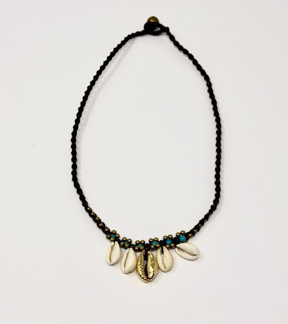 Collar conchas azul
