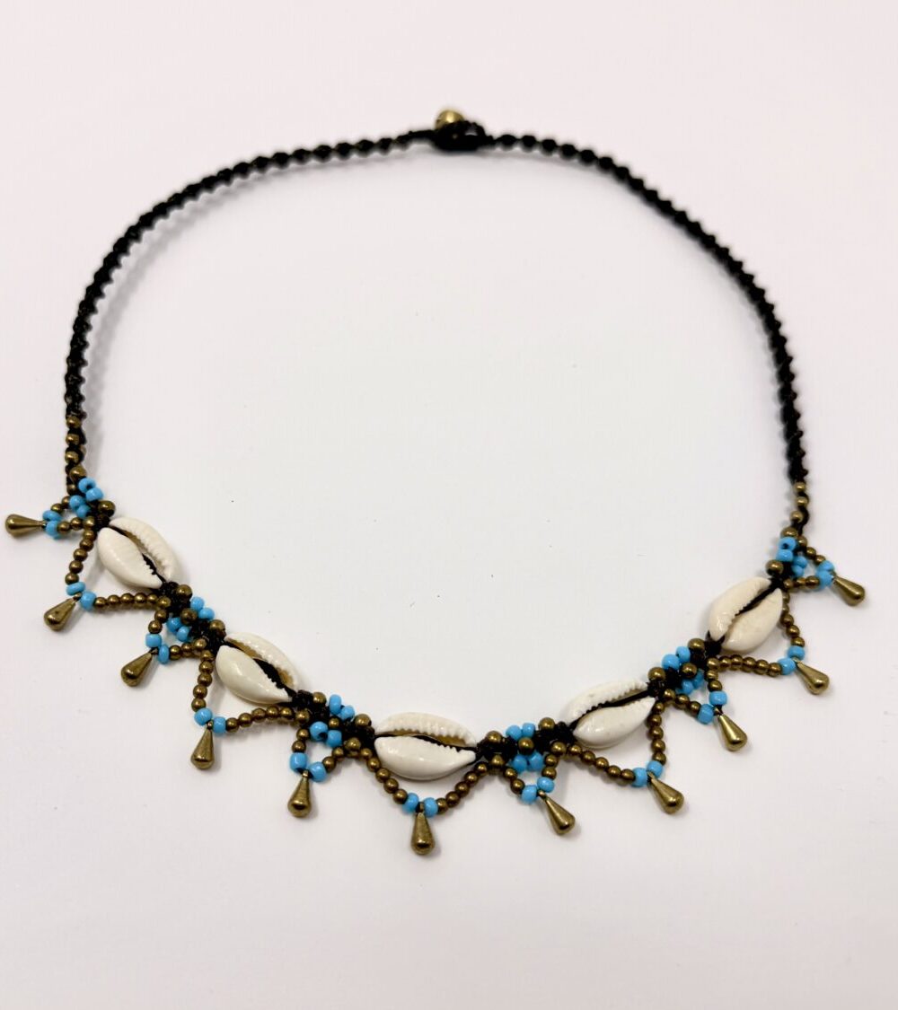 Collar caracolas azul