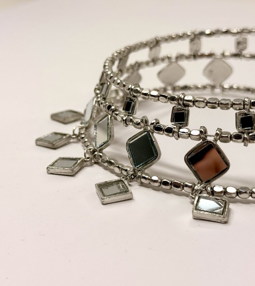 Alternative view of Choker espejos plateado