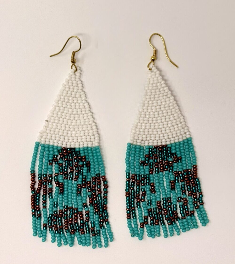 Pendientes cuentas turquesa